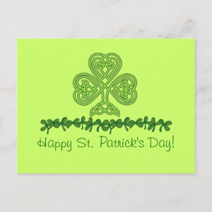 Carte postale du Shamrock celte St. Patrick's Day