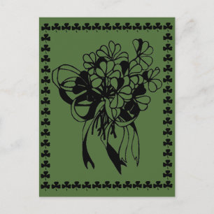 Carte postale du Shamrock irlandais Bouquet St. Pa