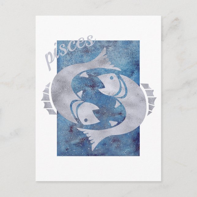 Carte postale du signe astrologique Poissons (Devant)