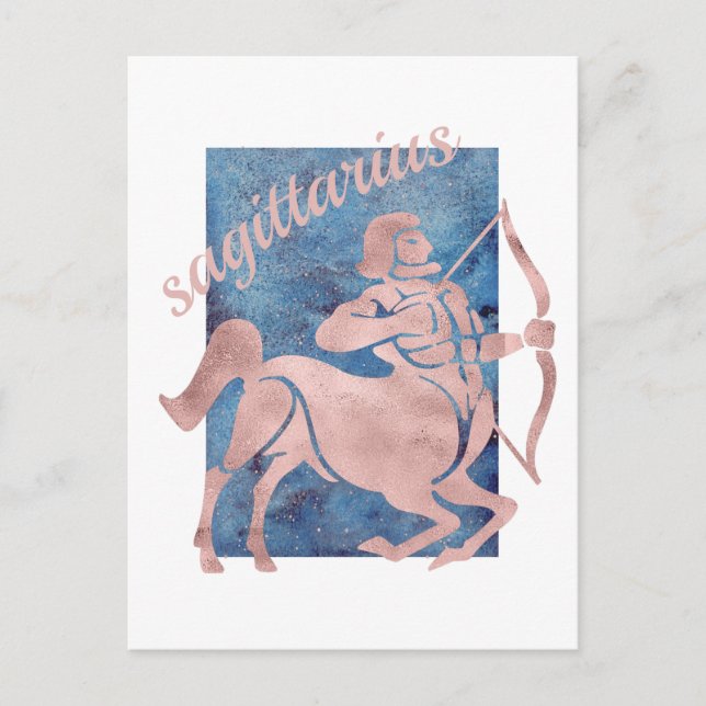 Carte postale du signe zodiacal Sagittaire (Devant)