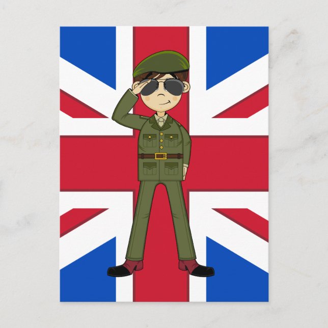Carte postale du soldat de l'armée britannique (Devant)