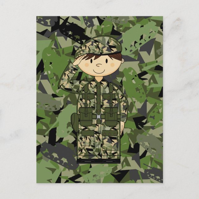 Carte postale du soldat de l'armée britannique (Devant)