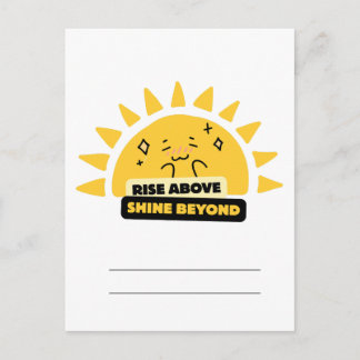 Carte postale du soleil mignon S'élever au-dessus
