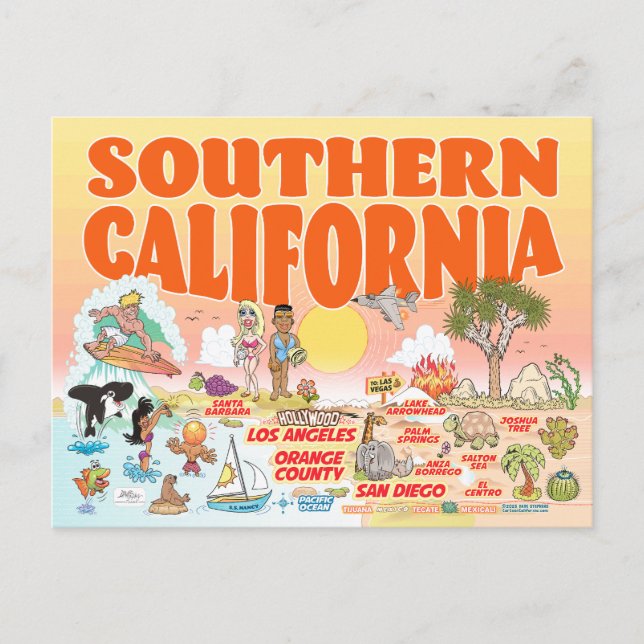 Carte postale du sud de la Californie (Devant)