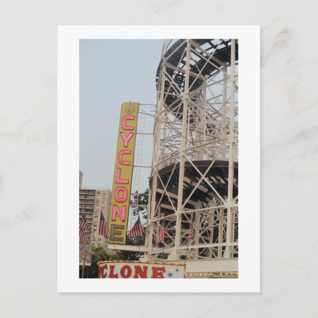 Carte postale du symbole Cyclone (Coney Is, NY) (Devant)