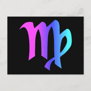 Carte postale du symbole Virgo Zodiac