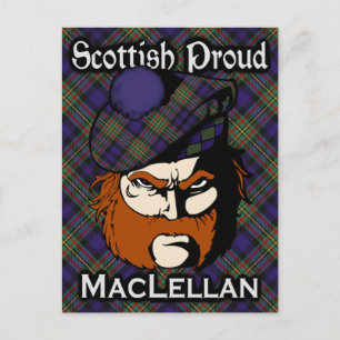 Carte postale du tartan du clan écossais MacLellan