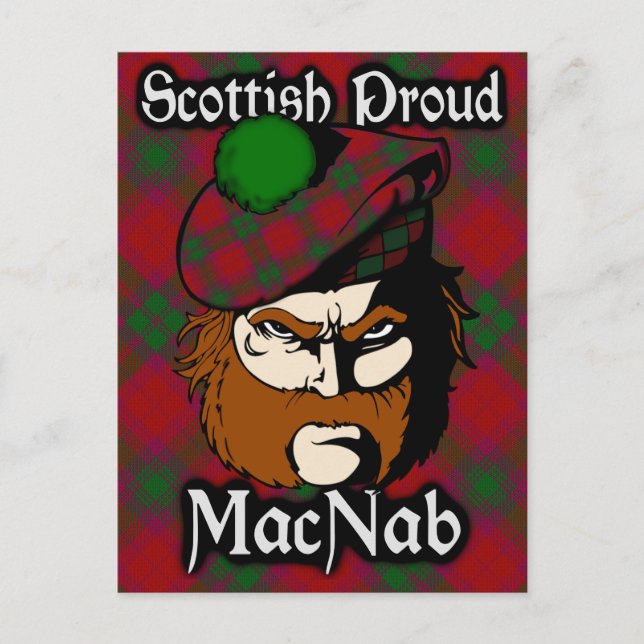 Carte postale du tartan du clan écossais MacNab (Devant)