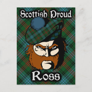 Carte postale du tartan du clan écossais Ross