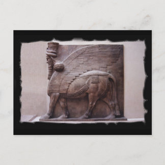 carte postale du taureau assyrien