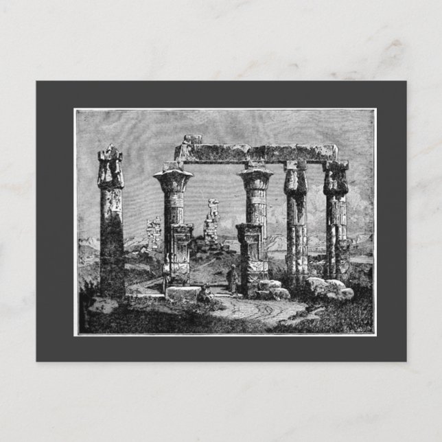 Carte postale du temple antique égyptien (Devant)