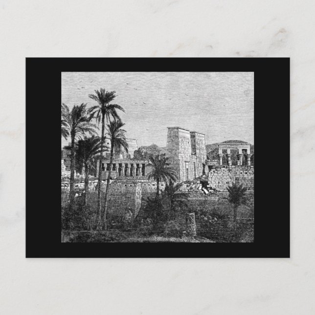 Carte postale du temple antique égyptien (Devant)