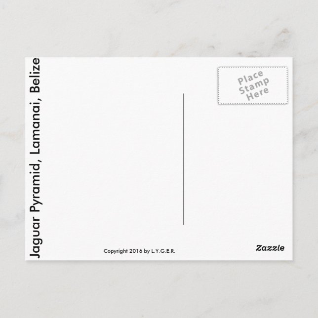 Carte postale du temple Jaguar (Dos)