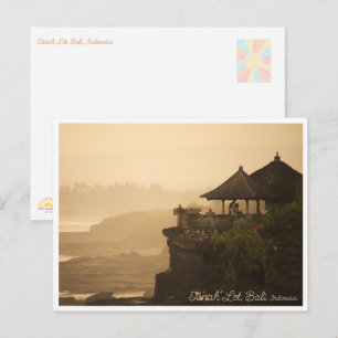 Carte postale du temple Tanah Lot à Bali