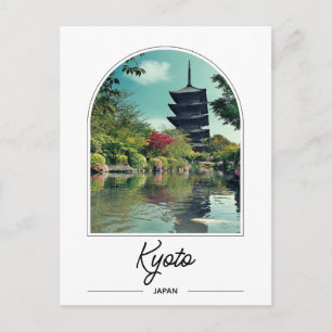 Carte postale du temple Toji à Kyoto au Japon