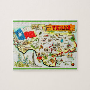 Carte postale du Texas 8x10 Puzzle
