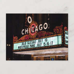 Carte postale du théâtre de Chicago