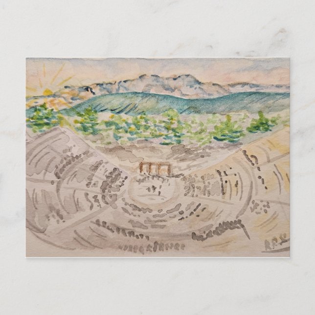 Carte postale du théâtre grec (Devant)