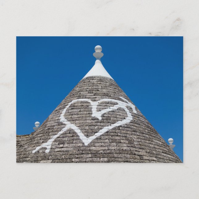 Carte postale du toit de la maison Trulli (Devant)