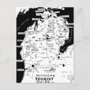 Carte postale du tourisme du Michigan