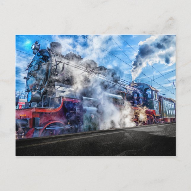 carte postale du train à vapeur (Devant)