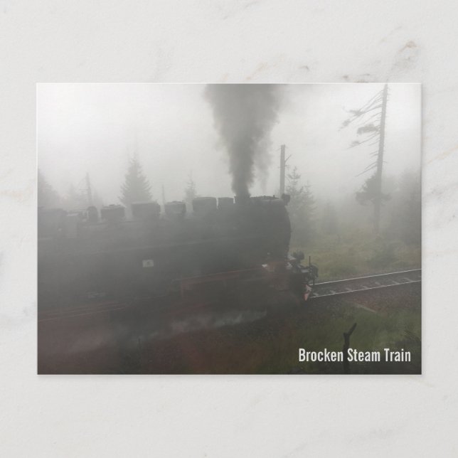 Carte postale du train à vapeur Brocken (Devant)