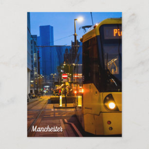 Carte postale du tram Piccadilly Gardens de Manche