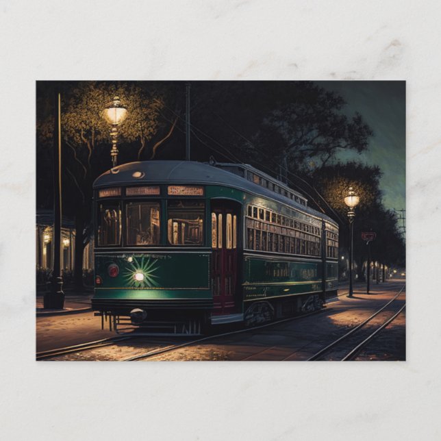 Carte postale du tramway de La Nouvelle-Orléans (Devant)