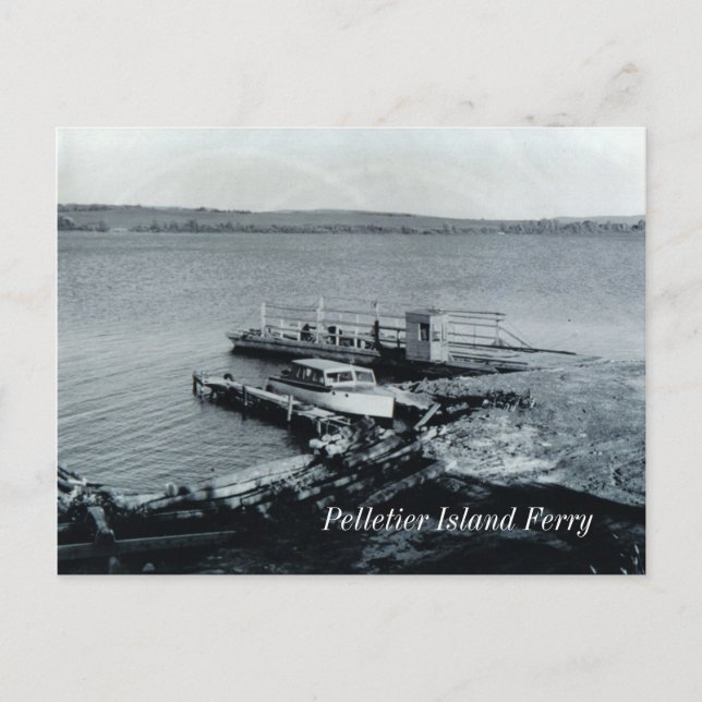 Carte postale du traversier de l'île Pelletier (Devant)