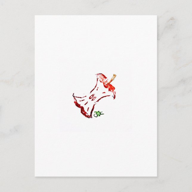 Carte postale du trognon de pomme (Devant)