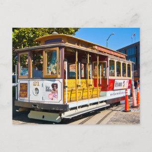 Carte postale du trolley de San Francisco Californ
