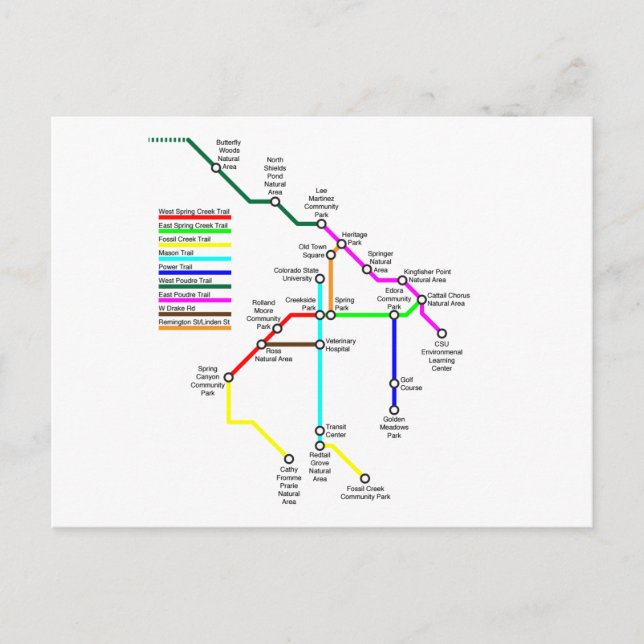 Carte postale du vélo Fort Collins (Devant)