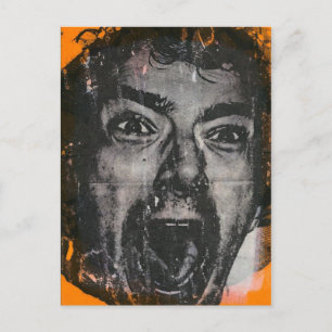 Carte postale du visage de cri