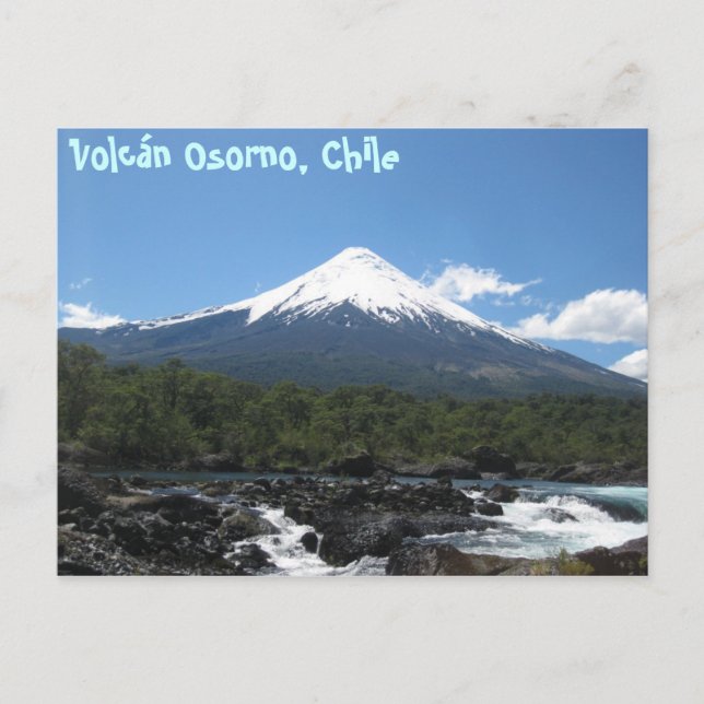 Carte postale du volcan Osorno (Devant)