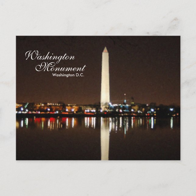 Carte postale du Washington Monument (Devant)