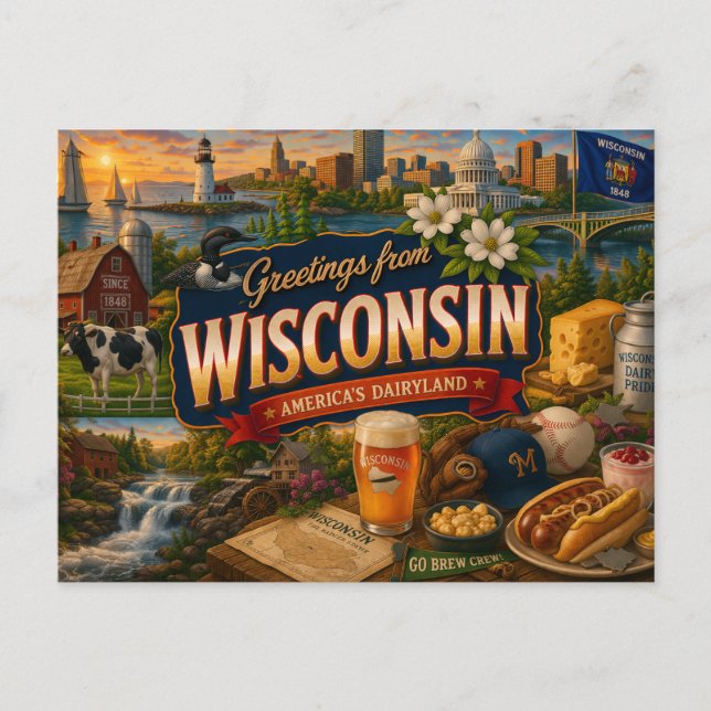 Carte postale du Wisconsin (Devant)
