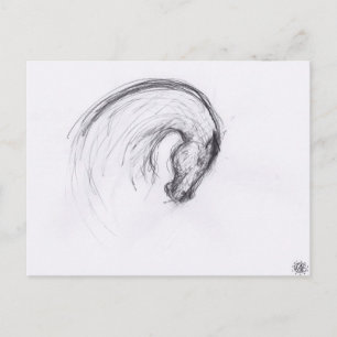 Carte postale du zodiaque de l'année du cheval des