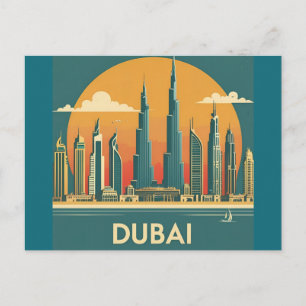 Carte Postale Dubai Coast Voyage Rétro