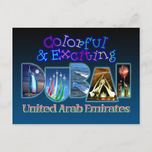 Carte Postale Dubaï coloré et passionnant