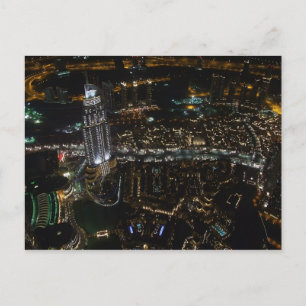 Carte postale Dubaï (de nuit), Arabie Saoudite