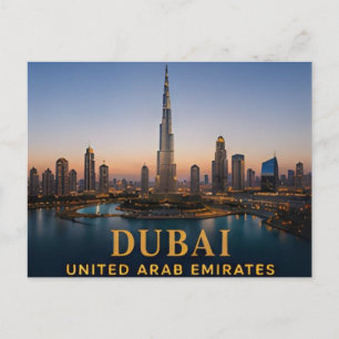 Carte Postale Dubaï Émirats arabes unis Destination de voyage de