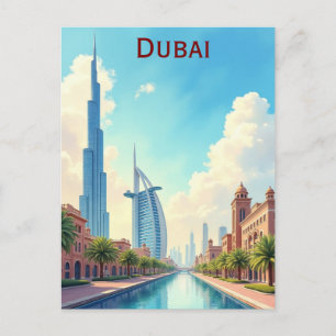 Carte Postale Dubaï Émirats arabes unis Lieu de voyage célèbre