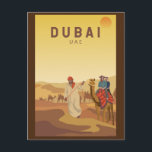 Carte Postale Dubaï Émirats arabes unis Safari dans le désert Ré<br><div class="desc">Conception d'art vectoriel de Dubaï. Dubaï est une ville et un émirat des Émirats arabes unis connus pour leur shopping de luxe,  leur architecture ultramoderne et leur scène nocturne animée.</div>