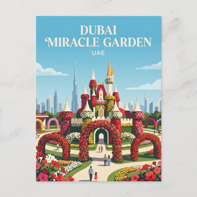 Carte Postale Dubaï Miracle Garden Émirats arabes unis (Devant)