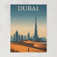 Dubai Skyline dans un look Vintage moderne