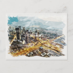 Carte Postale Dubai UAE Unique Voyage Souvenir Art