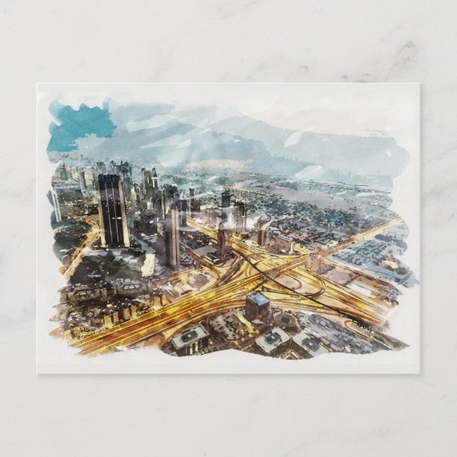 Carte Postale Dubai UAE Unique Voyage Souvenir Art (Devant)