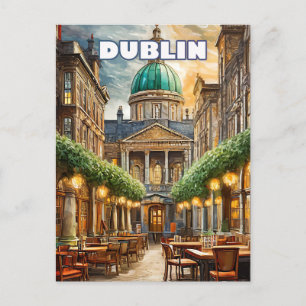 Carte Postale Dublin, cité aux mille nuances de vert