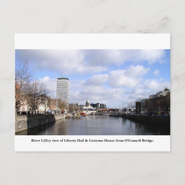 Carte Postale Dublin City Ireland, Liberty Hall, Douanes House (Devant)