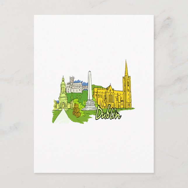 Carte Postale dublin ireland city graphic.png (Devant)